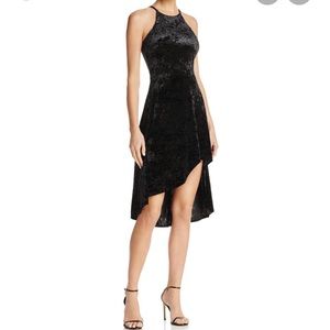 928 Aqua black velvet hi low lbd